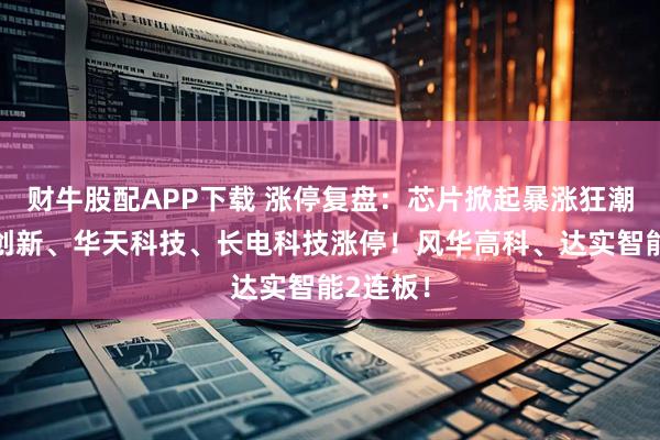 财牛股配APP下载 涨停复盘：芯片掀起暴涨狂潮！兆易创新、华天科技、长电科技涨停！风华高科、达实智能2连板！